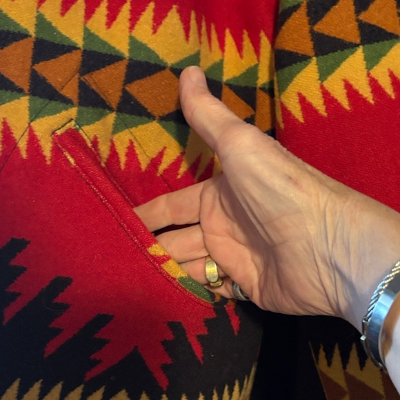 Pendleton Red and Black Geometric Utility Jacket - Picture 3 of 11